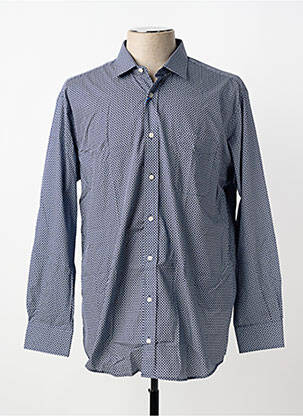 Chemise manches longues coupe cintrée bleu LUI homme