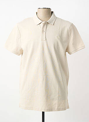 Polo stretch manches courtes beige STREET ONE homme