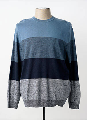 Pull maille souple et aérée manches longues bleu STREET ONE homme