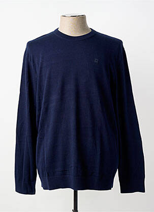Pull maille souple et aérée manches longues bleu STREET ONE homme