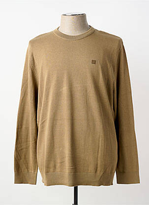 Pull maille souple et aérée manches longues marron STREET ONE homme