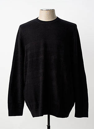 Pull maille souple et aérée manches longues noir STREET ONE homme