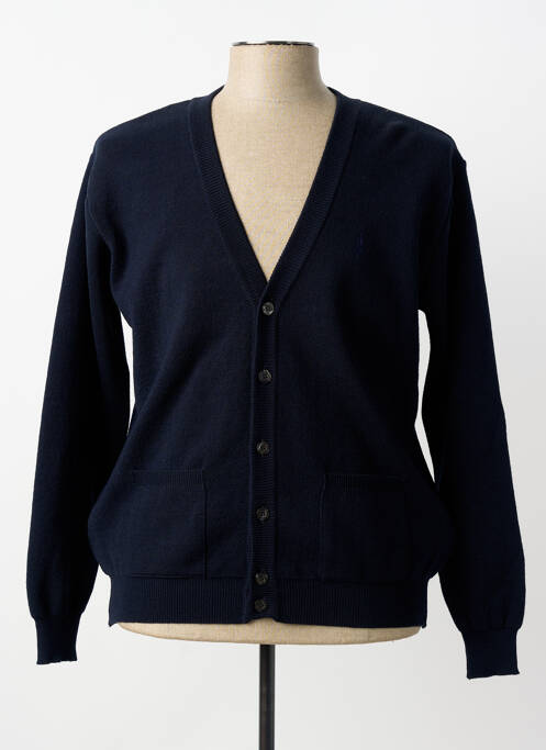 Gilet manches longues col v bleu BERAC homme