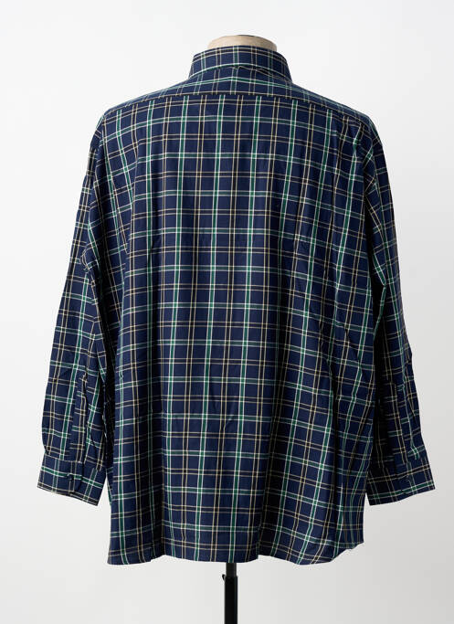 Chemise manches longues imprimé carreaux bleu LUI homme