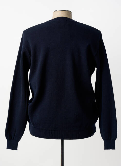 Gilet manches longues col v bleu BERAC homme