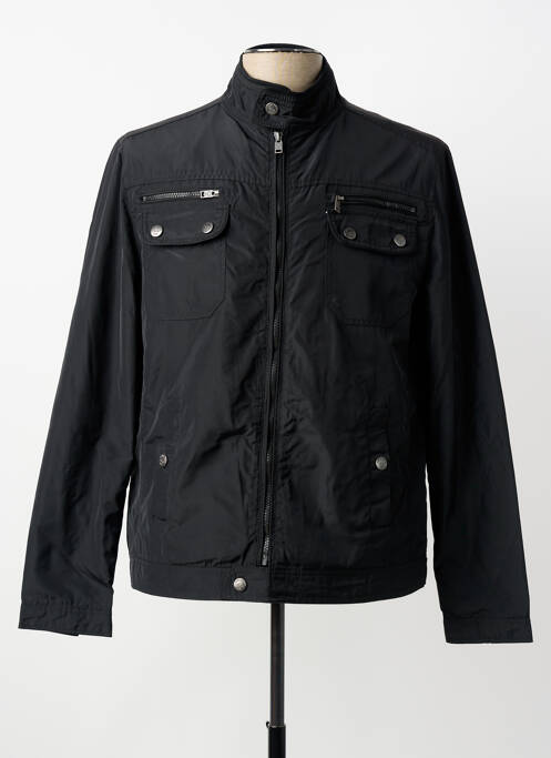 Coupe-vent poignets pressionnés sans capuche noir LOSAN homme