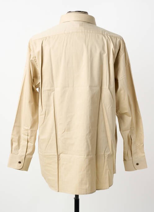 Chemise manches longues coupe cintrée beige LUI homme