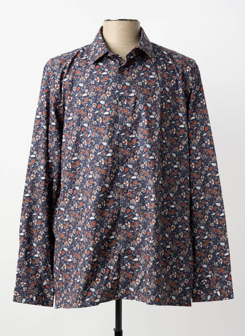 Chemise manches longues coupe cintrée bleu JUPITER homme