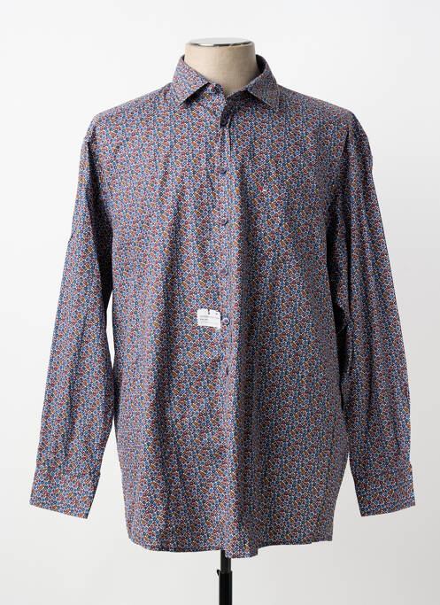 Chemise manches longues coupe cintrée bleu JUPITER homme