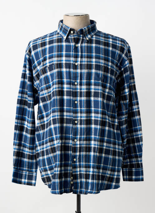 Chemise manches longues imprimé écossais bleu LOSAN homme