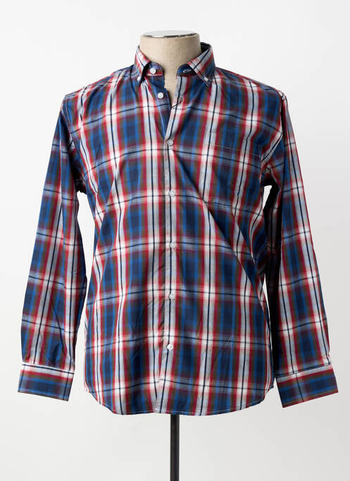 Chemise manches longues imprimé écossais bleu LOSAN homme