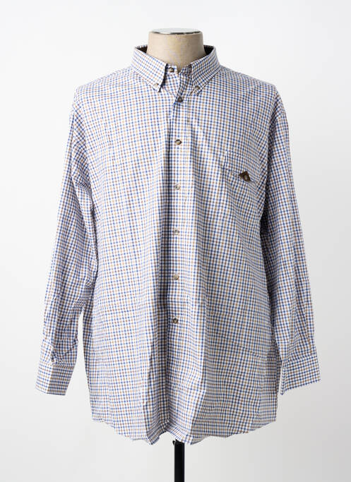 Chemise manches longues coupe cintrée bleu LUI homme