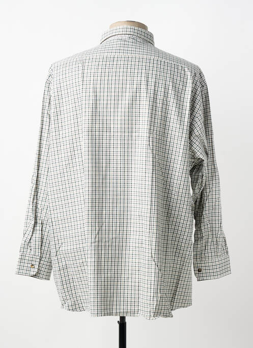 Chemise manches longues imprimé carreaux gris LUI homme