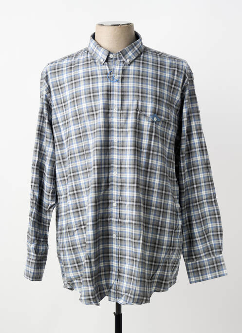 Chemise manches longues imprimé écossais gris LUI homme
