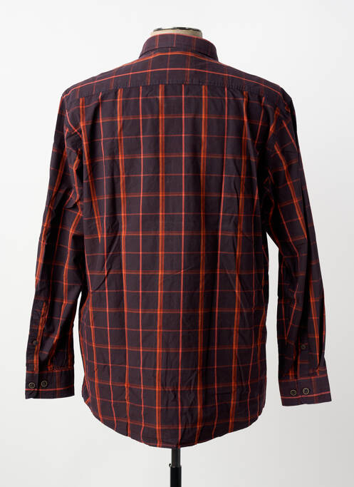 Chemise manches longues imprimé carreaux orange MONTE CARLO homme