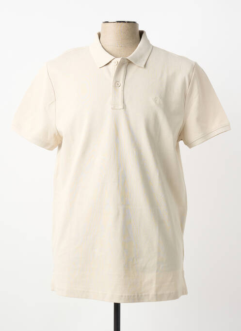 Polo stretch manches courtes beige STREET ONE homme