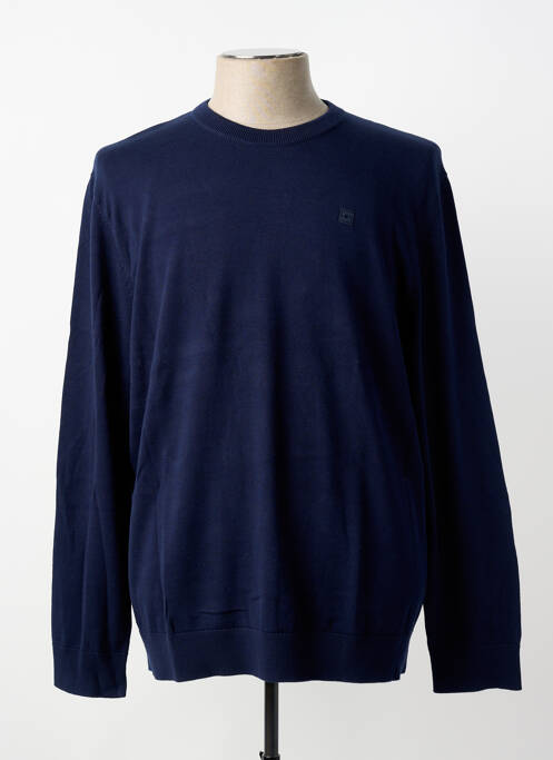 Pull maille souple et aérée manches longues bleu STREET ONE homme