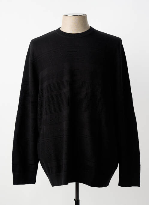 Pull maille souple et aérée manches longues noir STREET ONE homme