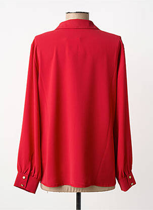 Chemisier coupe droite manches longues rouge GRIFFON femme