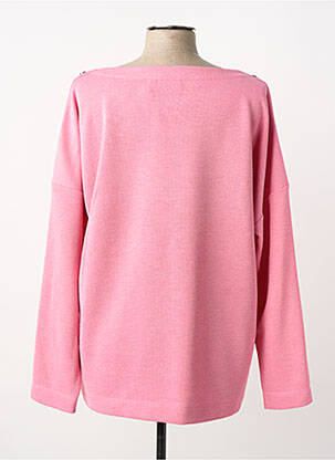 Pull coupe droite manches longues rose CECIL femme