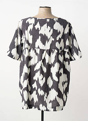 Blouse tissage popeline manches courtes gris CECIL femme