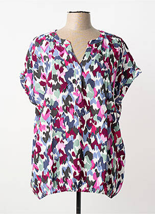 Blouse imprimé fantaisie manches courtes violet CECIL femme