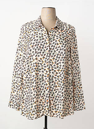 Chemisier coupe droite manches longues beige MERI & ESCA femme