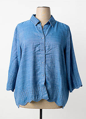 Chemisier coupe droite manches 3/4 bleu CECIL femme