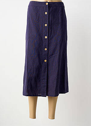 Jupe longue coupe droite violet CHRISTINE LAURE femme