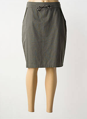 Jupe mi-longue taille normale vert GRIFFON femme