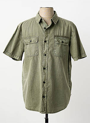 Chemise manches courtes coupe droite vert STREET ONE homme