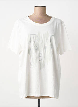 T-shirt sérigraphie floquée manches courtes blanc CECIL femme