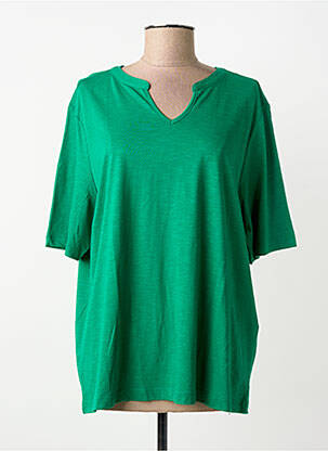 T-shirt coupe droite manches courtes vert CECIL femme