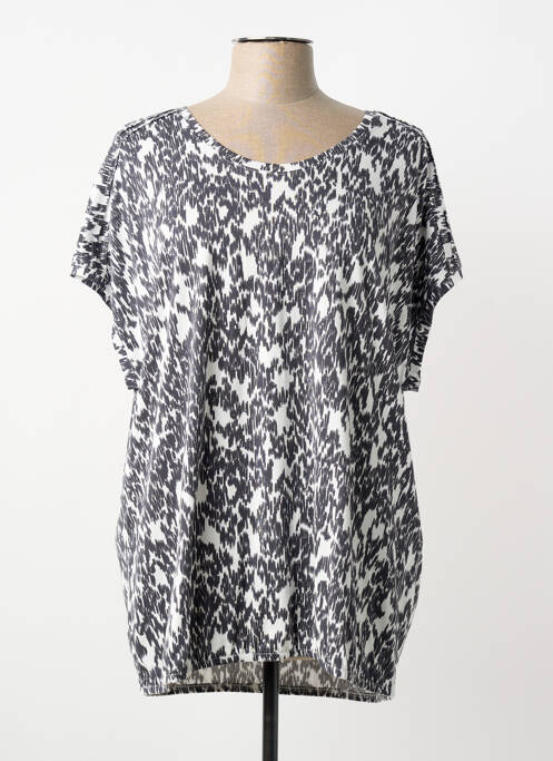 Top imprimé fantaisie manches courtes gris CECIL femme