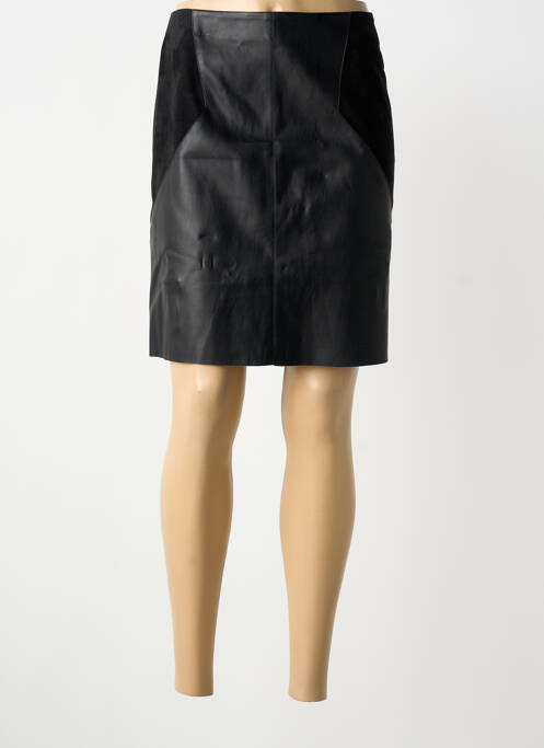 Jupe courte fermeture zippée au dos noir STREET ONE femme