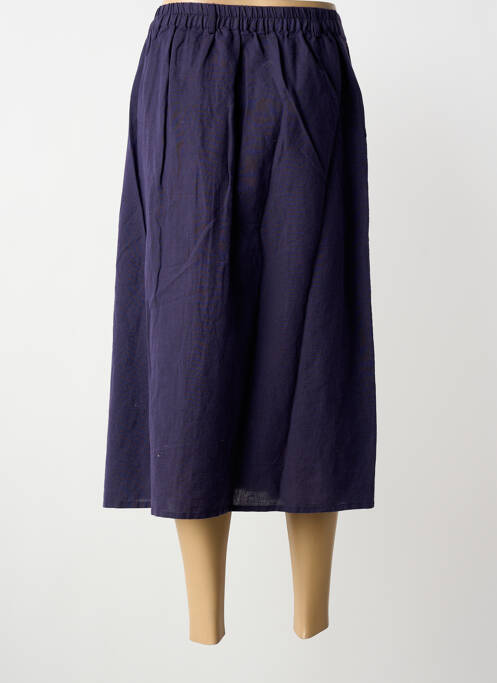 Jupe longue coupe droite violet CHRISTINE LAURE femme