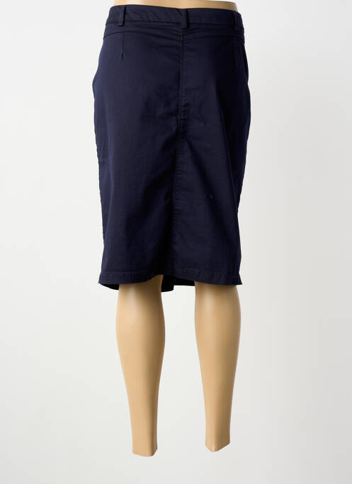Jupe mi-longue taille normale bleu CHRISTINE LAURE femme