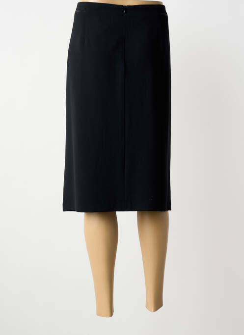 Jupe mi-longue coupe droite noir CHRISTINE LAURE femme