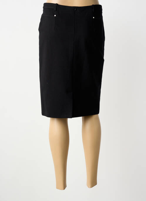 Jupe mi-longue taille normale noir CHRISTINE LAURE femme