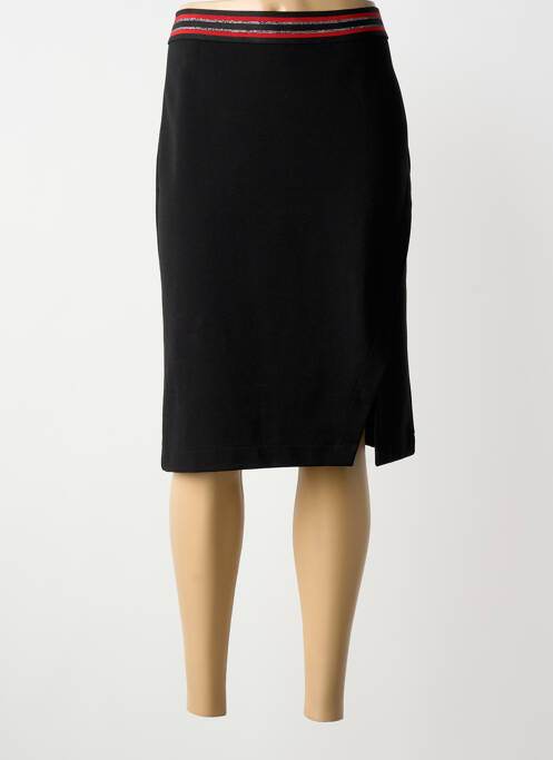 Jupe mi-longue coupe droite noir STREET ONE femme