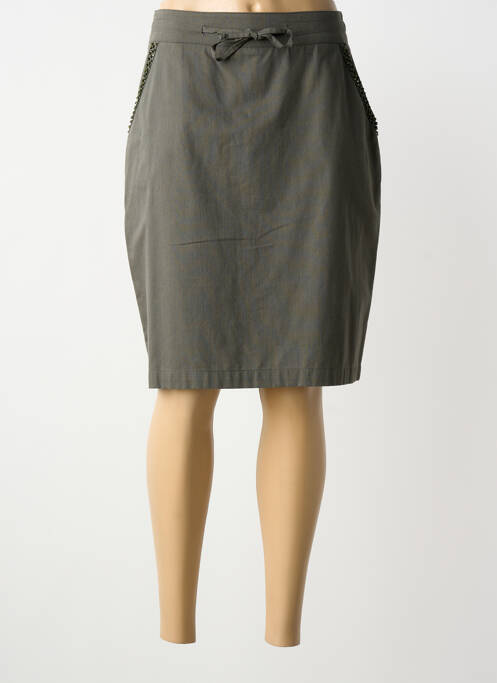 Jupe mi-longue taille normale vert GRIFFON femme