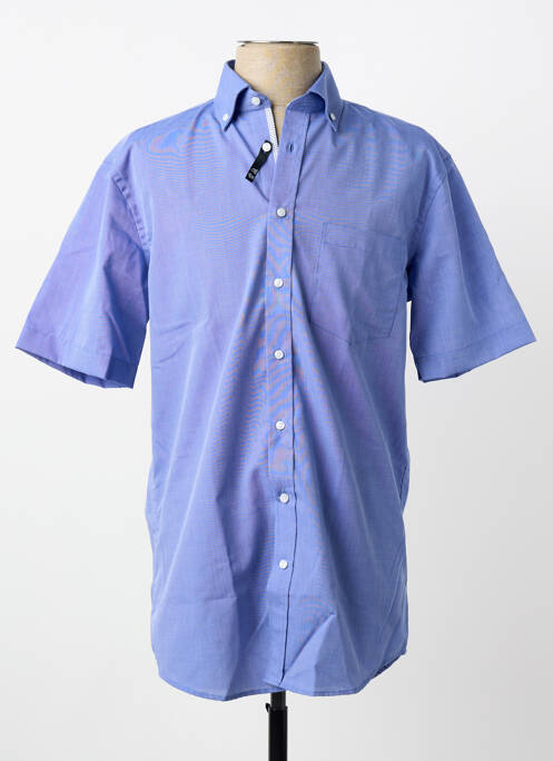 Chemise manches courtes coupe cintrée bleu SEIDENSTICKER homme