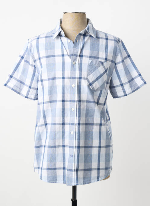 Chemise manches courtes imprimé carreaux bleu STREET ONE homme