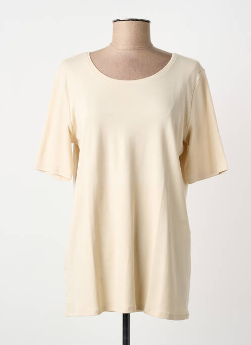 T-shirt coupe droite manches courtes beige CECIL femme