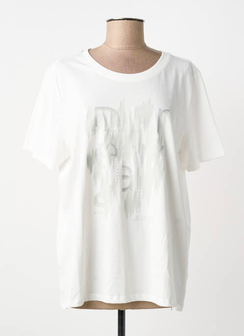 T-shirt sérigraphie floquée manches courtes blanc CECIL femme