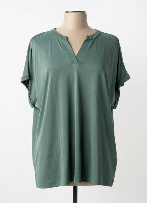 T-shirt coupe droite manches courtes vert CECIL femme