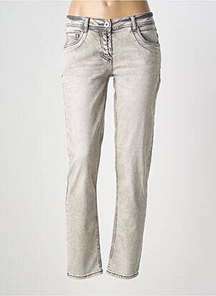 Jeans coupe slim stretch taille normale gris CECIL femme