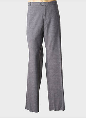 Pantalon droit tissage chiné taille normale gris TREVIRA homme