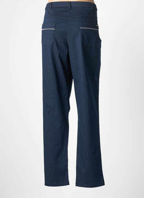 Pantalon droit stretch taille normale bleu CHRISTINE LAURE femme