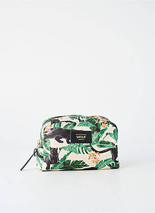 Pochette coutures renforcées vert WOUF unisexe
